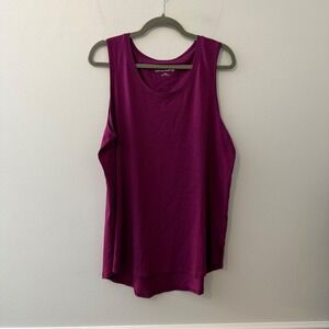 Soft Surroundings Isabel Pima Tunic Tank Sugar Plum XL